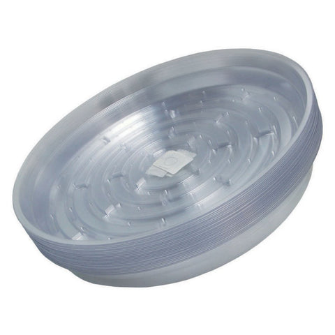Clear Inch Saucer - 14 Inches - 10 Pack