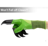 Garden Gloves with Claws - 8 Fingertips - Black/Green