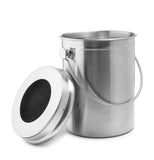 Stainless Steel Compost Bin - 1.3 Gallon - Silver