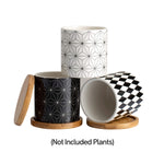 Planter Pots - Ceramic Black - Set of 3