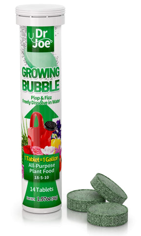 Dr Joe Growing Bubble All Purpose Plant Food - 14 Tablets - Green