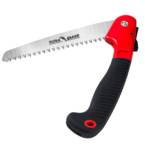 Flora Guard Folding Hand Saw - 7.7 Inch - Red/Black
